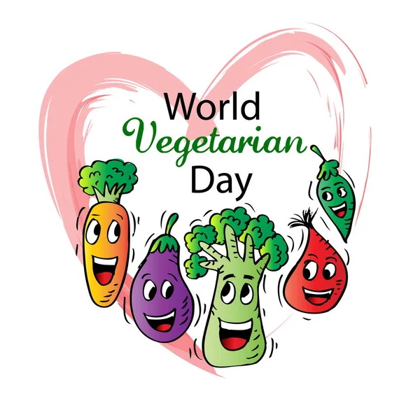 Концепція Всесвітнього Вегетаріанського Дня — стоковий вектор