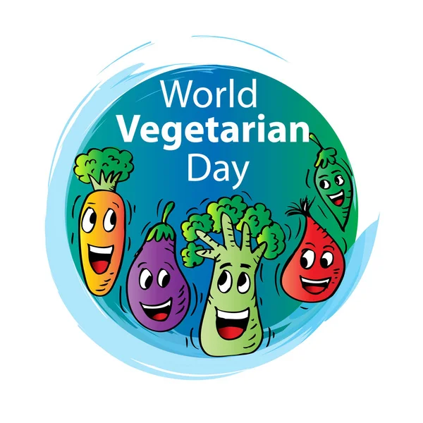 Giornata Mondiale Vegetariana Concetto — Vettoriale Stock
