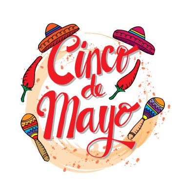 Cinco De Mayo, el yazı poster.