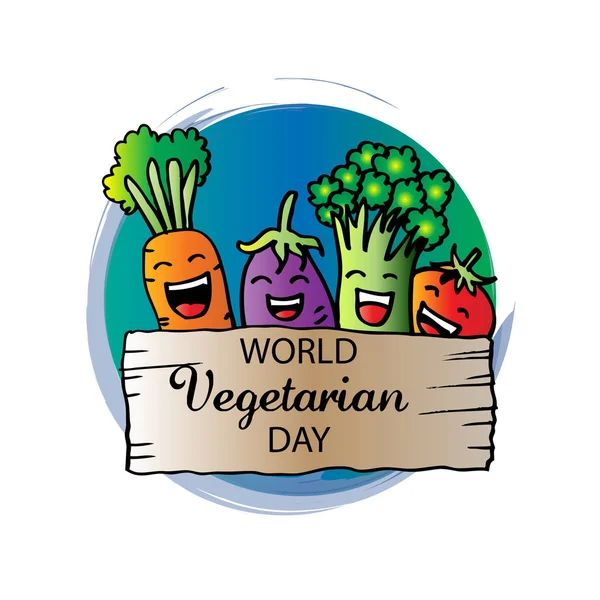 Всесвітній Вегетаріанський День Плакат Концепції — стоковий вектор