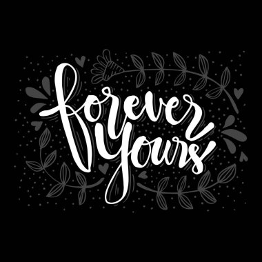 Forever Yours teklif tasarım. El yazısı.