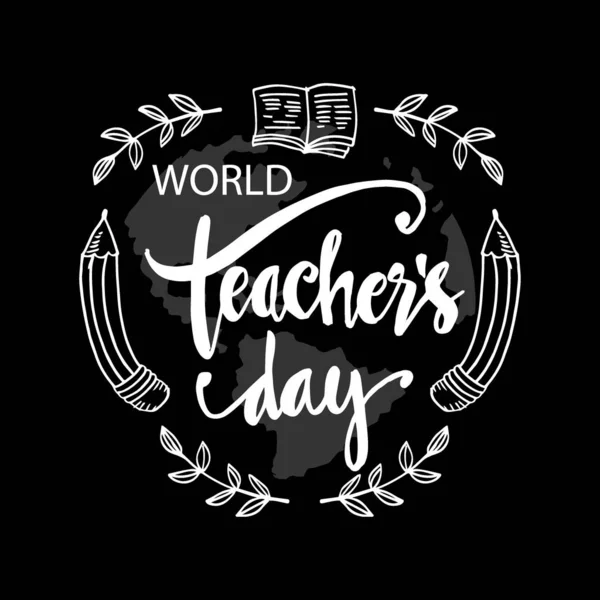 Světový Učitel Říká Den Přání — Stockový vektor