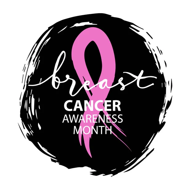 Bröst Cancer Medvetenhet Moth Symbol Banner Affisch — Stock vektor