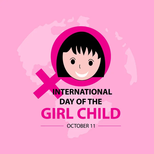 Internationaler Tag Der Mädchen — Stockvektor