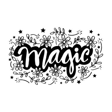 Çiçek li sihirli el yazısı.