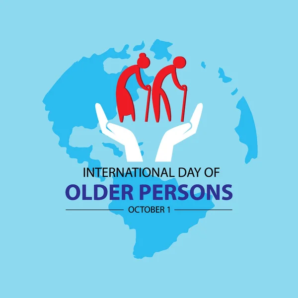 国际老年人日的概念 — 图库矢量图片