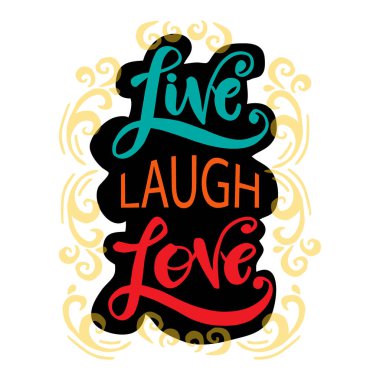 Lough aşk el çekilmiş tipografi poster yaşamak