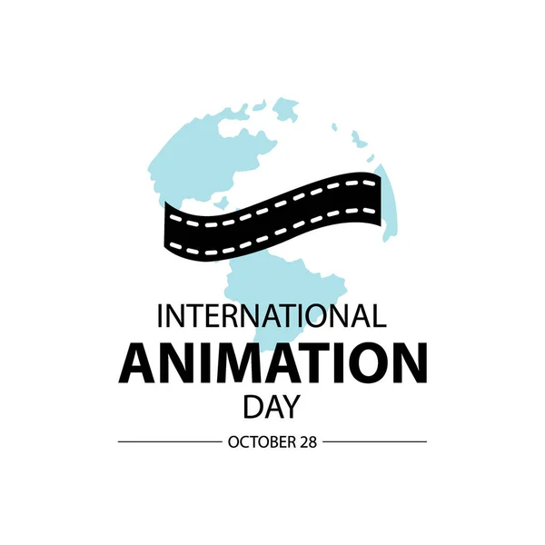 Día Internacional Animación Octubre — Vector de stock