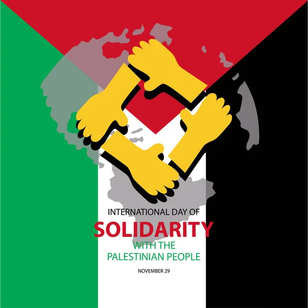 Giornata Internazionale Solidarietà Con Popolo Palestinese — Vettoriale Stock