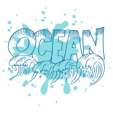 Dalgalı okyanus harfleri