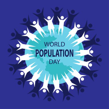 World population day poster concept. July 11.