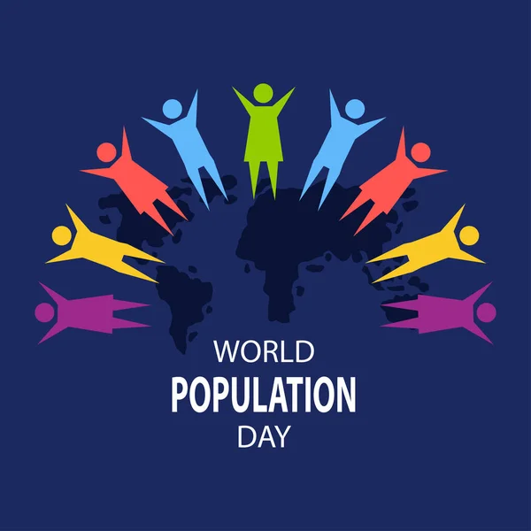 World Population Day Poster Concept July — Wektor stockowy