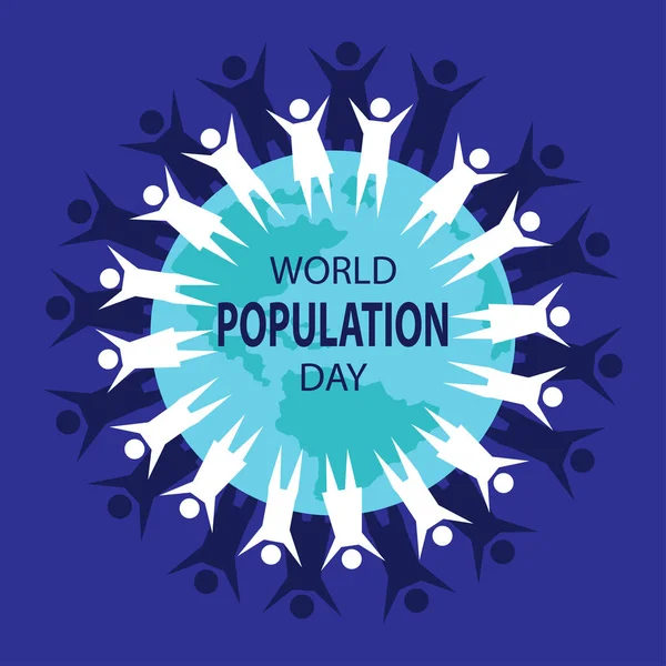 World Population Day Poster Concept July — Wektor stockowy