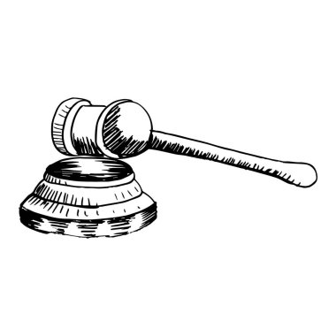 Yargıç Tokmak 'ın çizimi. El çizimi çizimi. 