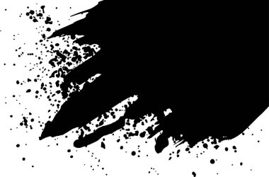 Sert mürekkep fırça darbeleri.