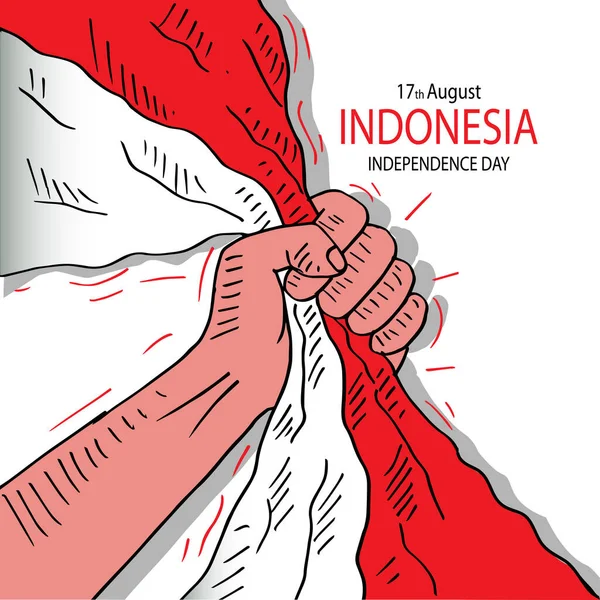 Perayaan Hari Kemerdekaan Indonesia Agustus - Stok Vektor