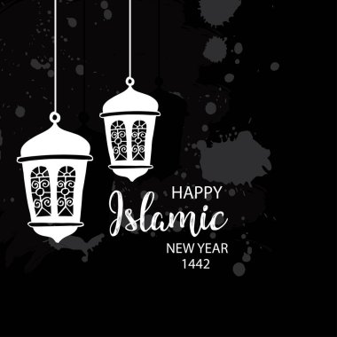 Mutlu Muharramlar. 1442 Hijri İslami Yeni Yıl.