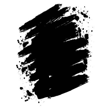 Sert mürekkep fırça darbeleri. Siyah ve beyaz.