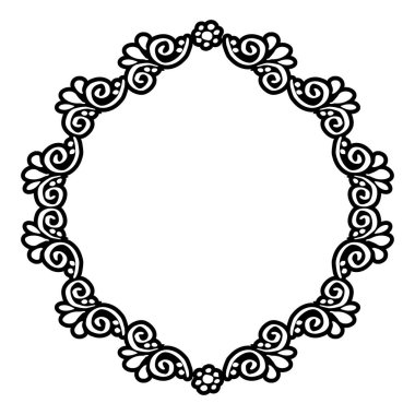 Eskitilmiş çerçeve beyaz üzerine siyah.