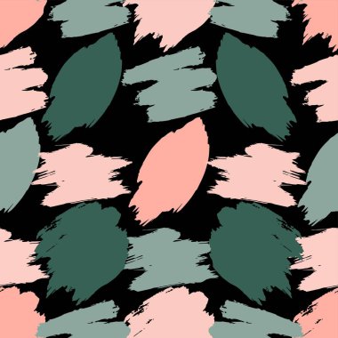 Fırça darbeleriyle kusursuz desen. Vektör çizimi. Grunge dokusu.