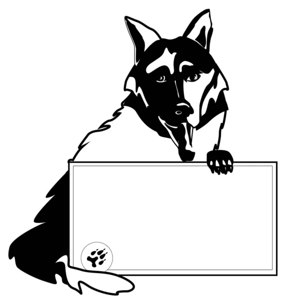 Köpeğe karşılık logo, pankart, kart. Manşet için örnek. Takvim, broşür, kitapçık. Yün.