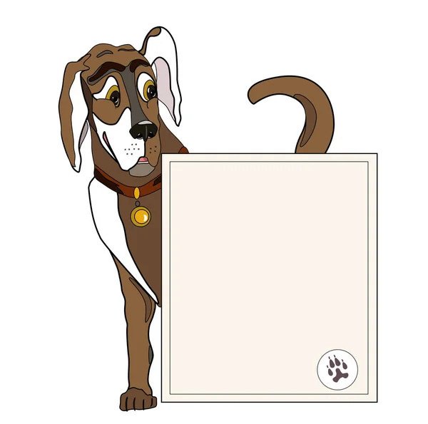 Logo, pankart ve kart için renkli bir köpek. Manşet için örnek. Takvim, broşür, kitapçık. Evcil hayvanlar.