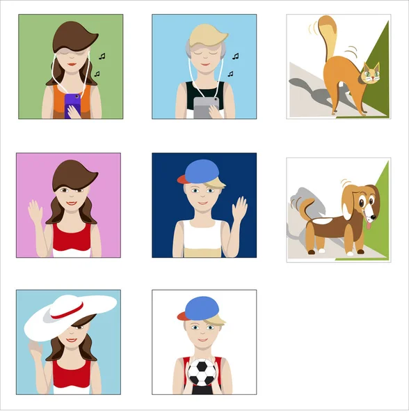 Haberci ve cep telefonu için etiket ve emoji. Daha çok duygu gösteriyor. Bir kitap, evcil hayvan dükkanı, veteriner kliniği, hayvanat bahçesi, kitapçı, anaokulu, okul, tişört ve sweatshirt baskısı.