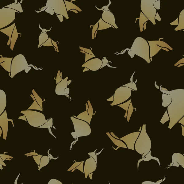 Boğalarla, altın boğalarla kusursuz desen