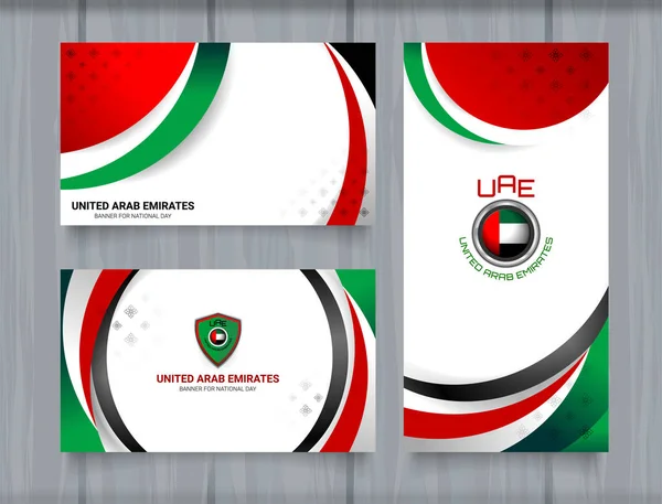 Bandiera Nazionale Colore Degli Emirati Arabi Uniti Concetto Sfondo Giorno — Vettoriale Stock