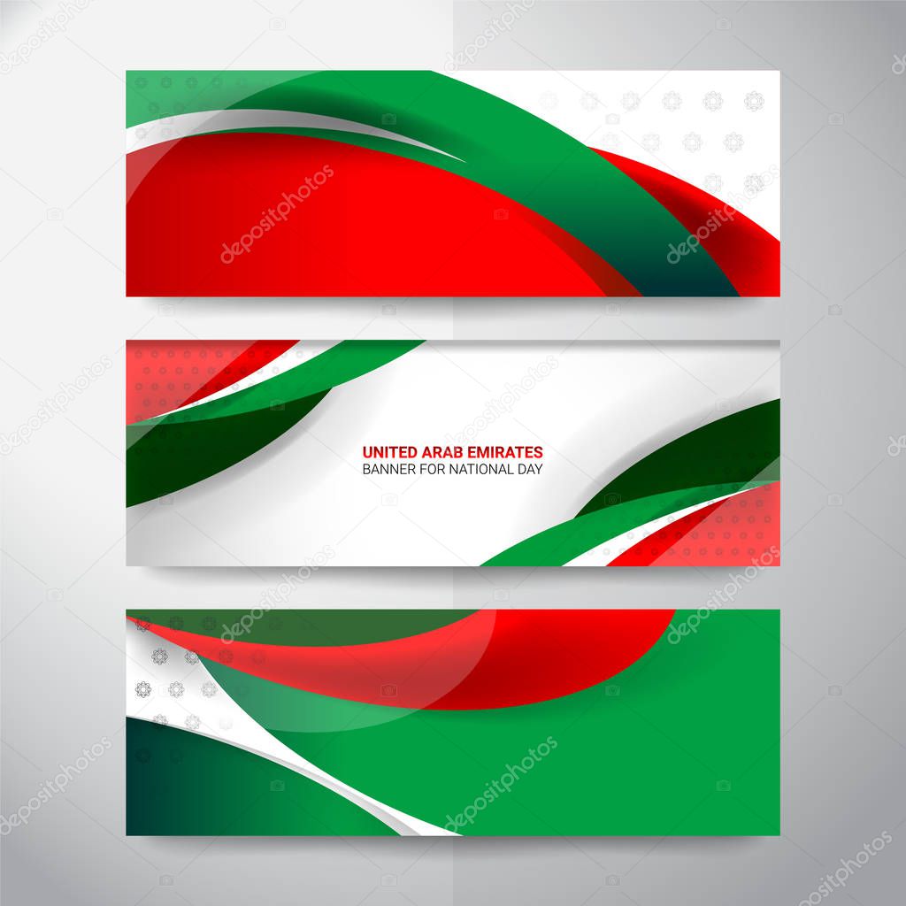 National Flag Color of United Arab Emirates Background Concept for Independence Day and other events, Vector Illustration Design