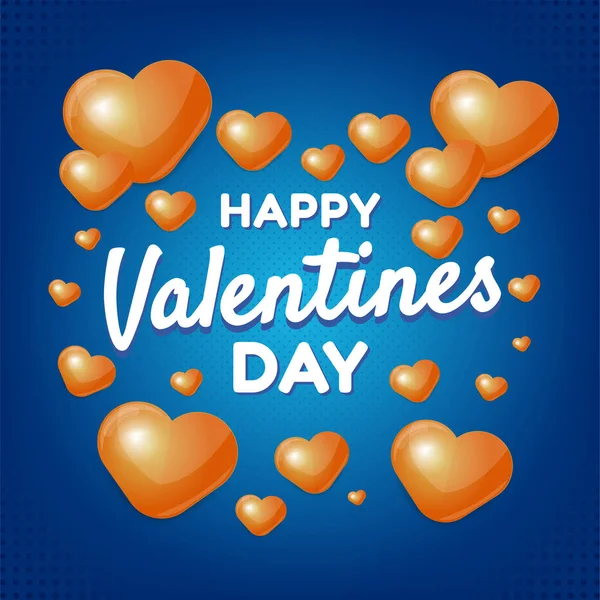 День Святого Валентина Фон Сердечками Плакату Вітальної Листівки Векторні Ілюстрації — стоковий вектор