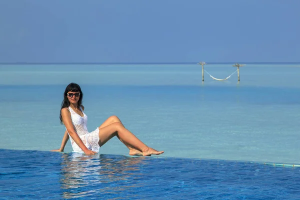 Les Maldives Paradis Repos Beau Paysage Marin Lieu Détente — Photo