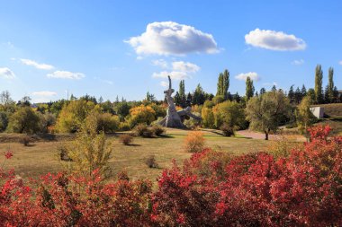 Rostov-on-Don, Rusya, 20 Mayıs 2017: soykırım kurbanları mezar yerinin faşizm kurbanları anma töreni.