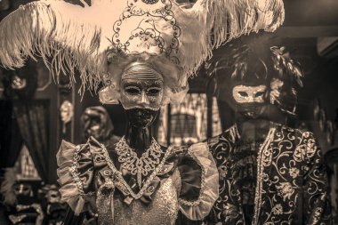 Venice.Italy. 23 Ağustos-maskeli balo için 2016:Costumes tonda-mürekkep balığının mürekkebi