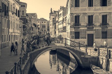 Venice.Italy. 23 Ağustos-grand Canal'da yelken gondol 2016:Tourists tonda-mürekkep balığının mürekkebi