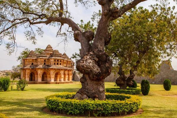 Karnataka Hampi India Ruinas Ciudad Vijayanagar Palacio Del Lotu — Foto de Stock