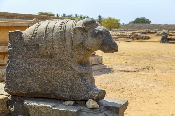 Karnataka Hampi India Ruinas Ciudad Vijayanagar Piedra Elefante Statu — Foto de Stock