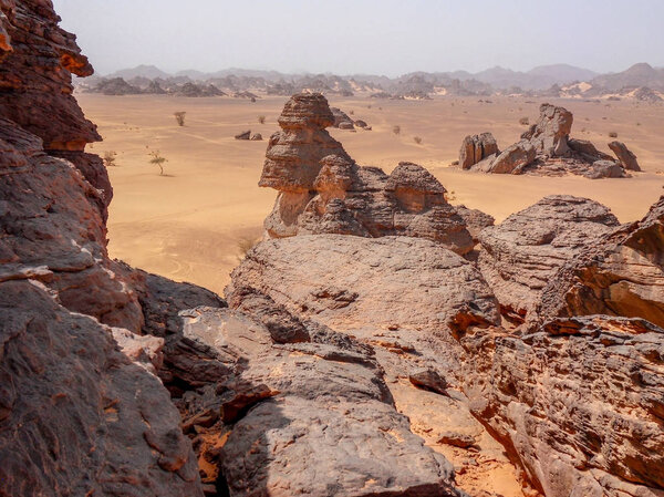 The Ennedi Plateau, located in the northeast of Chad, in the regions of Ennedi-Ouest and Ennedi-Est, is a sandstone bulwark in the middle of the Sahara