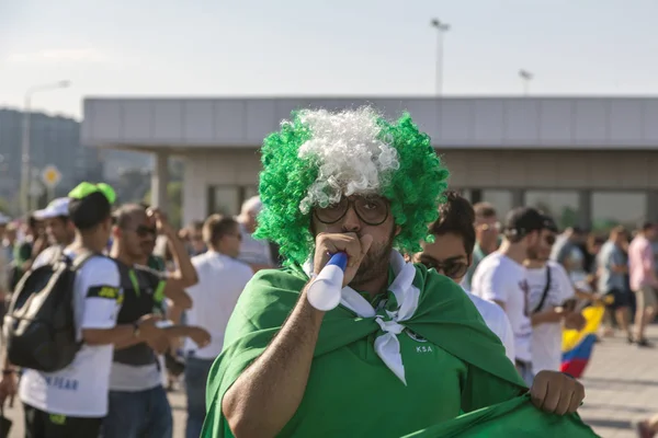Rostov-On-Don, Rusya Federasyonu - 20 Haziran 2018: FIFA Dünya Kupası 2018 ev sahibi şehir Rostov-on-Don Rostov Arena, Suudi Arabistan hayranları editoryal yerleştirin.