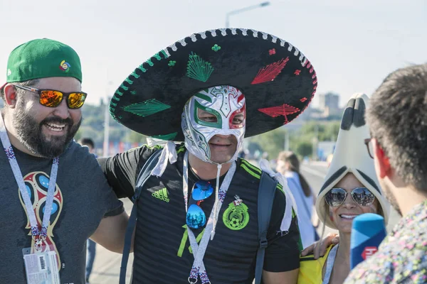 Rostov-On-Don, Rusya-20 Haziran 2018: FIFA Dünya Kupası 2018 ev sahibi şehir Rostov-on-Don yer Rostov Arena, fmexican futbol taraftarları Rusya, Editör.