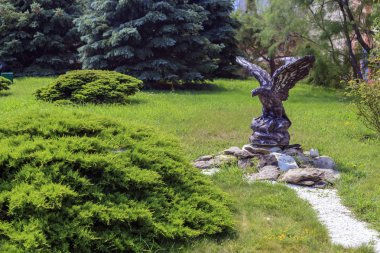 Bahçe Peyzaj Tasarım, yeşil çim, arka plan için ön çim,  