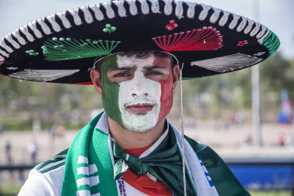 Rostov-On-Don, Rusya-23 Haziran 2018: FIFA Dünya Kupası 2018 ev sahibi şehir Rostov-on-Don yer Rostov Arena, Rusya, editoryal Meksika futbol hayranları 