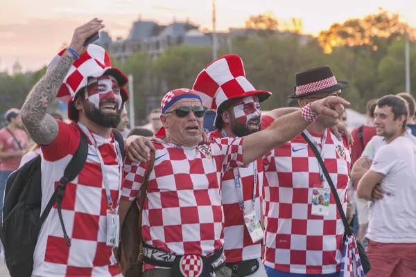 Rostov-On-Don, Rusya-26 Haziran 2018: FIFA Dünya Kupası 2018 ev sahibi şehir Rostov-on-Don yer Rostov Arena, Hırvatistan, editoryal hayranları.