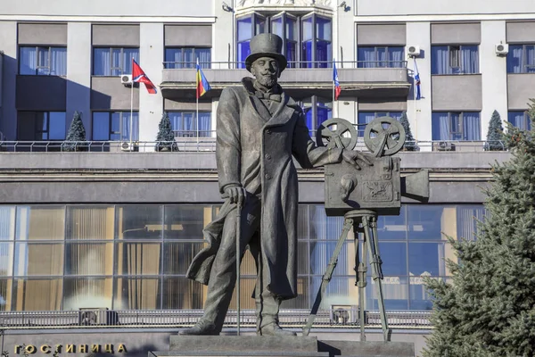 Rostov Don Ryssland September 2018 Monumentet Till Den Ryska Filmfotografen — Stockfoto