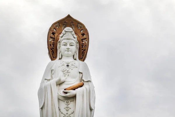 China Insula Hainan Sanya Decembrie 2018 Statuia Guanyin Albă Din — Fotografie, imagine de stoc