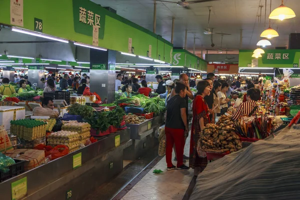 China Ilha Hainan Sanya Dezembro 2018 Mercado Central Sanya Chinês — Fotografia de Stock