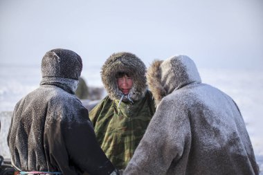 Nadym, Rusya - 23 Şubat 2019: Yamal, açık alan, tundra, 