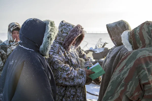 Nadym, Federacja Rosyjska - 23 lutego 2019: Yamal, otwarta przestrzeń, tundry, — Zdjęcie stockowe