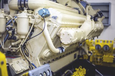 Dizel güç tarafından kullanılan. Jeneratör odası acil durum güç kaynağı, 