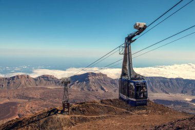  Ulusal Park Yanardağı üzerinde Cableway füniküler Teide, Cableway